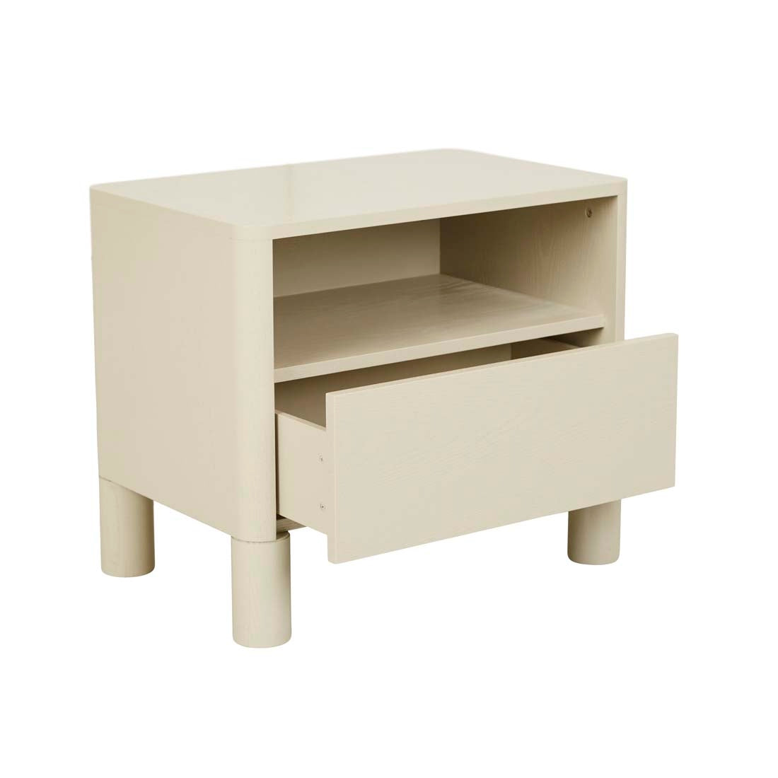 Artie Open Large Bedside - Putty