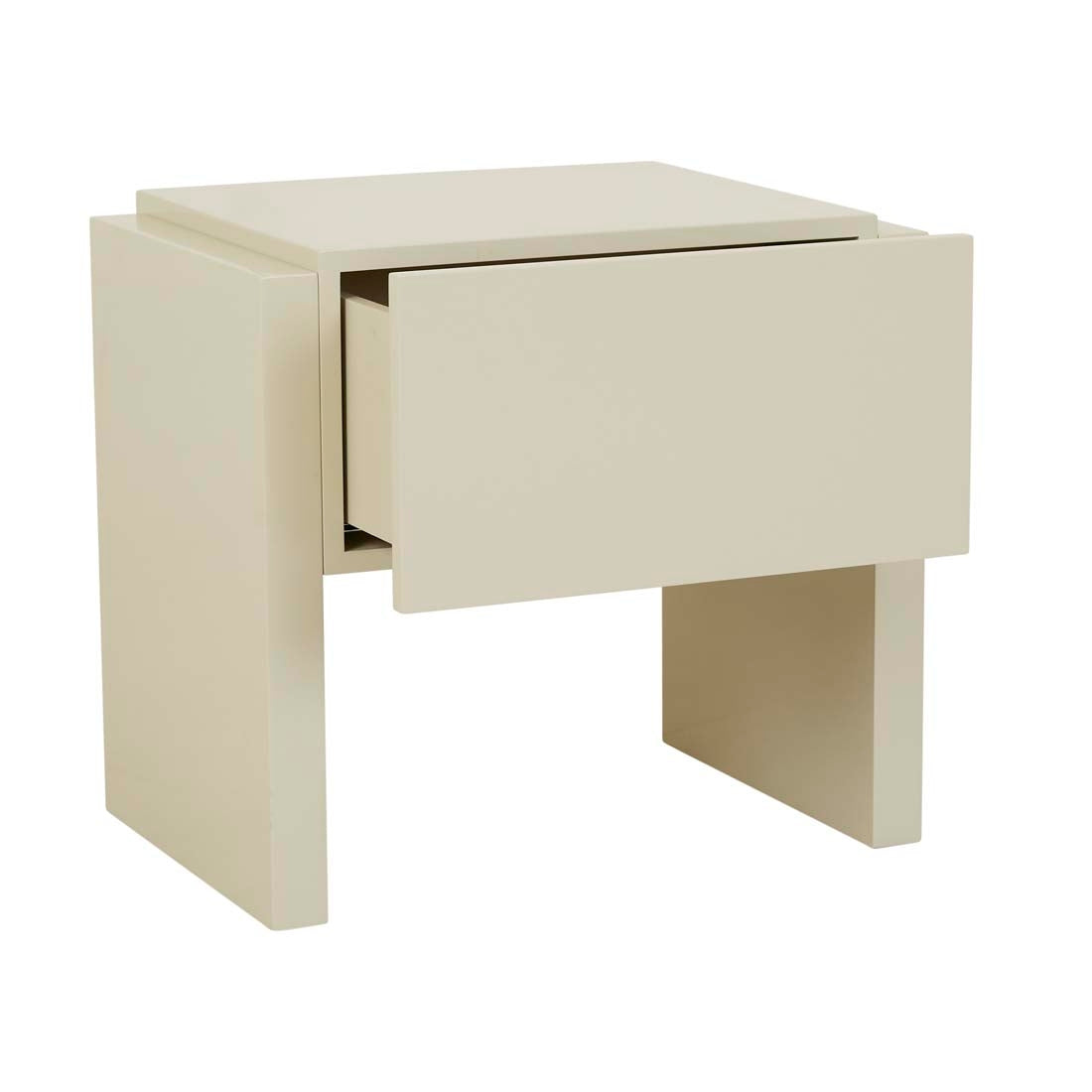 Cube Bedside - Gloss Putty