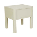 Oliver Fluted 1 Drawer Bedside - Putty