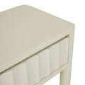 Oliver Fluted 1 Drawer Bedside - Putty