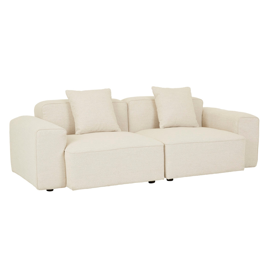 Airlie Slab 3 Seater Sofa - Buttercream