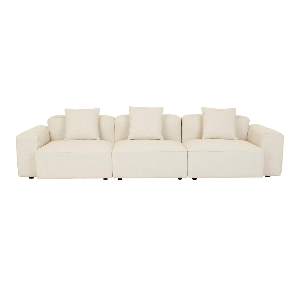 Airlie Slab 4 Seater Sofa - Buttercream