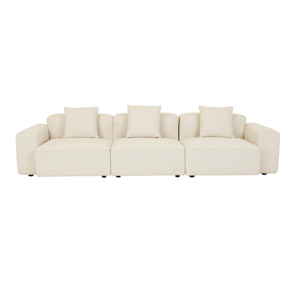 Airlie Slab 4 Seater Sofa - Buttercream