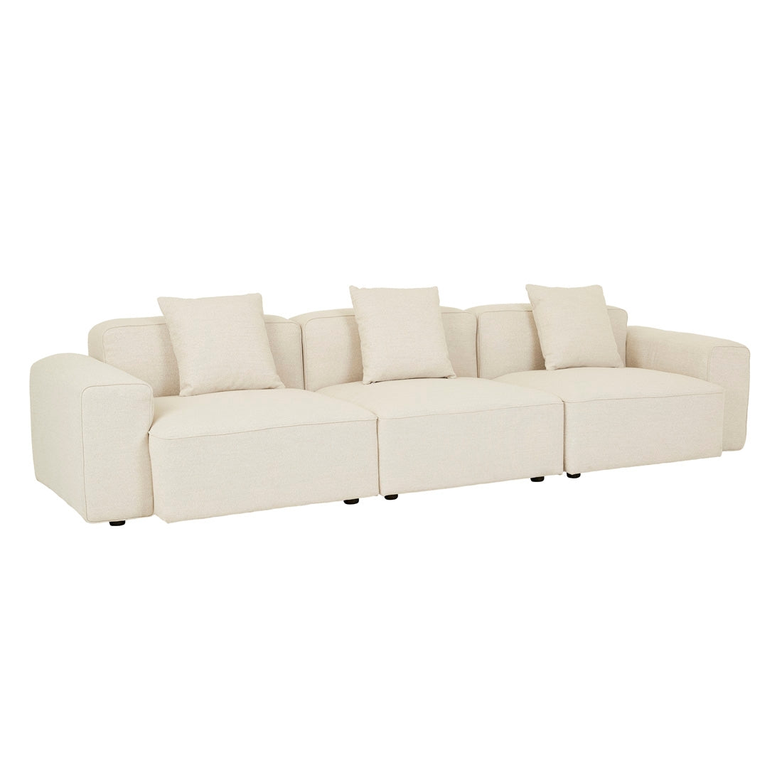 Airlie Slab 4 Seater Sofa - Buttercream