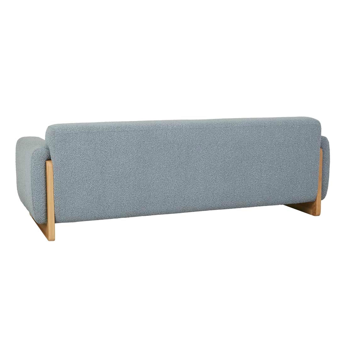 Airlie Wrap 3 Seater Sofa - Sky Blue Boucle - Natural Ash