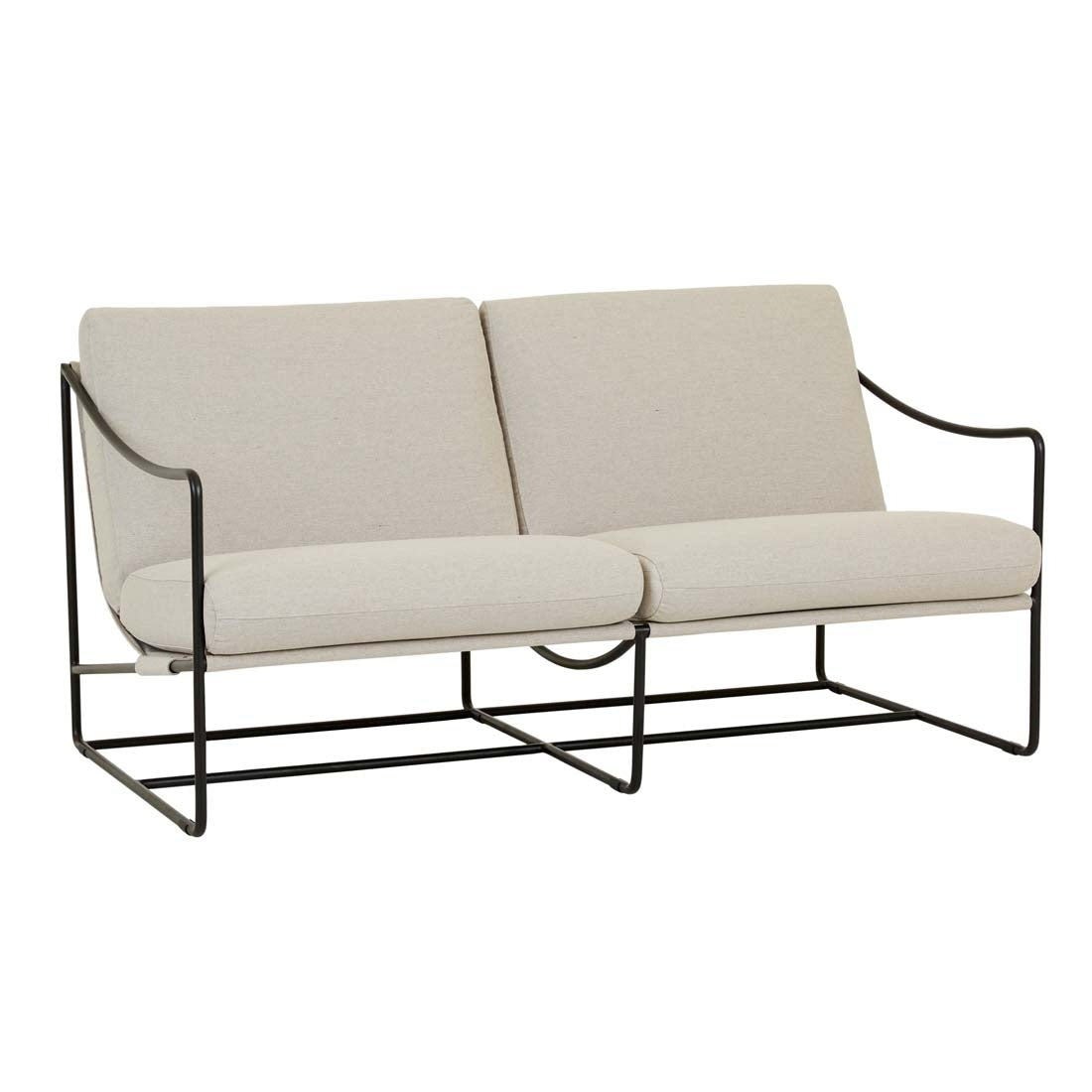 Allegra Outdoor 2 Seater Sofa - Cape - Black