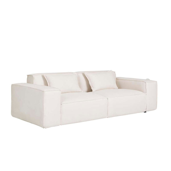 Felix Block 3 Seater Sofa - Jasmine White