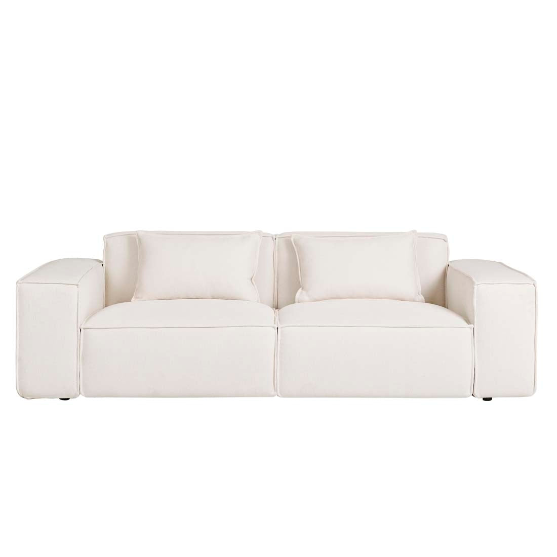 Felix Block 3 Seater Sofa - Jasmine White