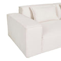 Felix Block 3 Seater Sofa - Jasmine White