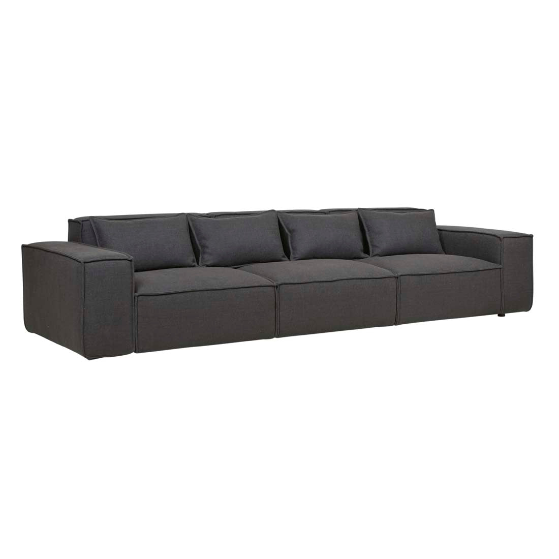 Felix Block 4 Seater Sofa - COAL