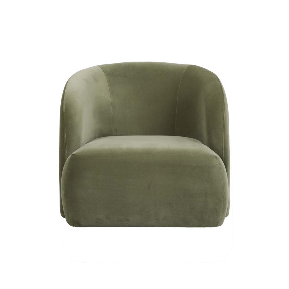 Kennedy Beckett Sofa Chair - Olive Green Velvet