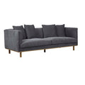 Sidney Fold 3 Seater Sofa - Copeland Granite - Natural Ash