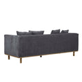 Sidney Fold 3 Seater Sofa - Copeland Granite - Natural Ash