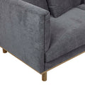 Sidney Fold 3 Seater Sofa - Copeland Granite - Natural Ash