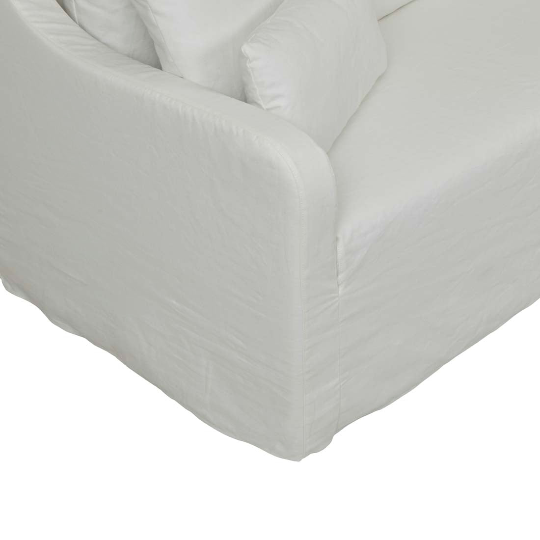 Sidney Slip 3 Seater Sofa - Milk