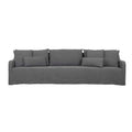 Sidney Slip 4 Seater Sofa - Washed Smoke