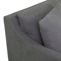 Sidney Slip 4 Seater Sofa - Washed Smoke