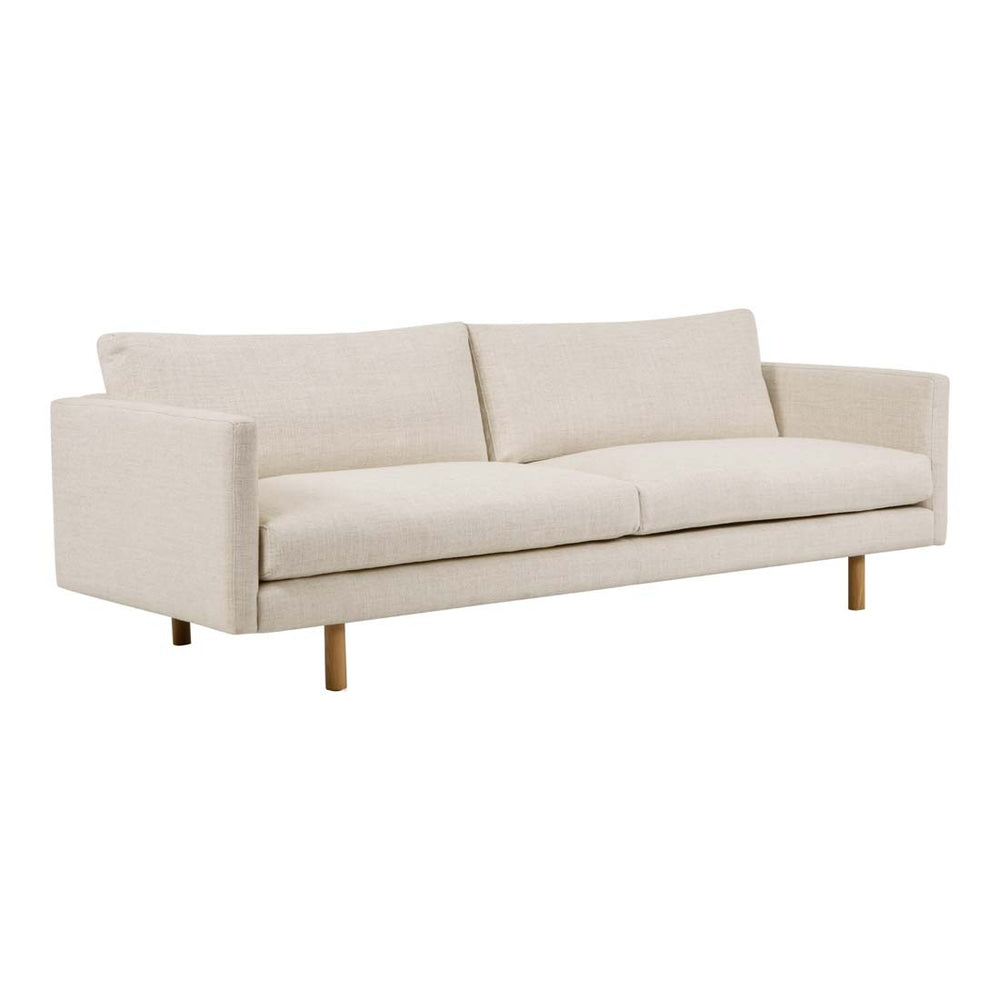 Sketch Base 3 Seater Sofa - Oatmeal - Light Oak