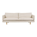 Sketch Base 3 Seater Sofa - Oatmeal - Light Oak