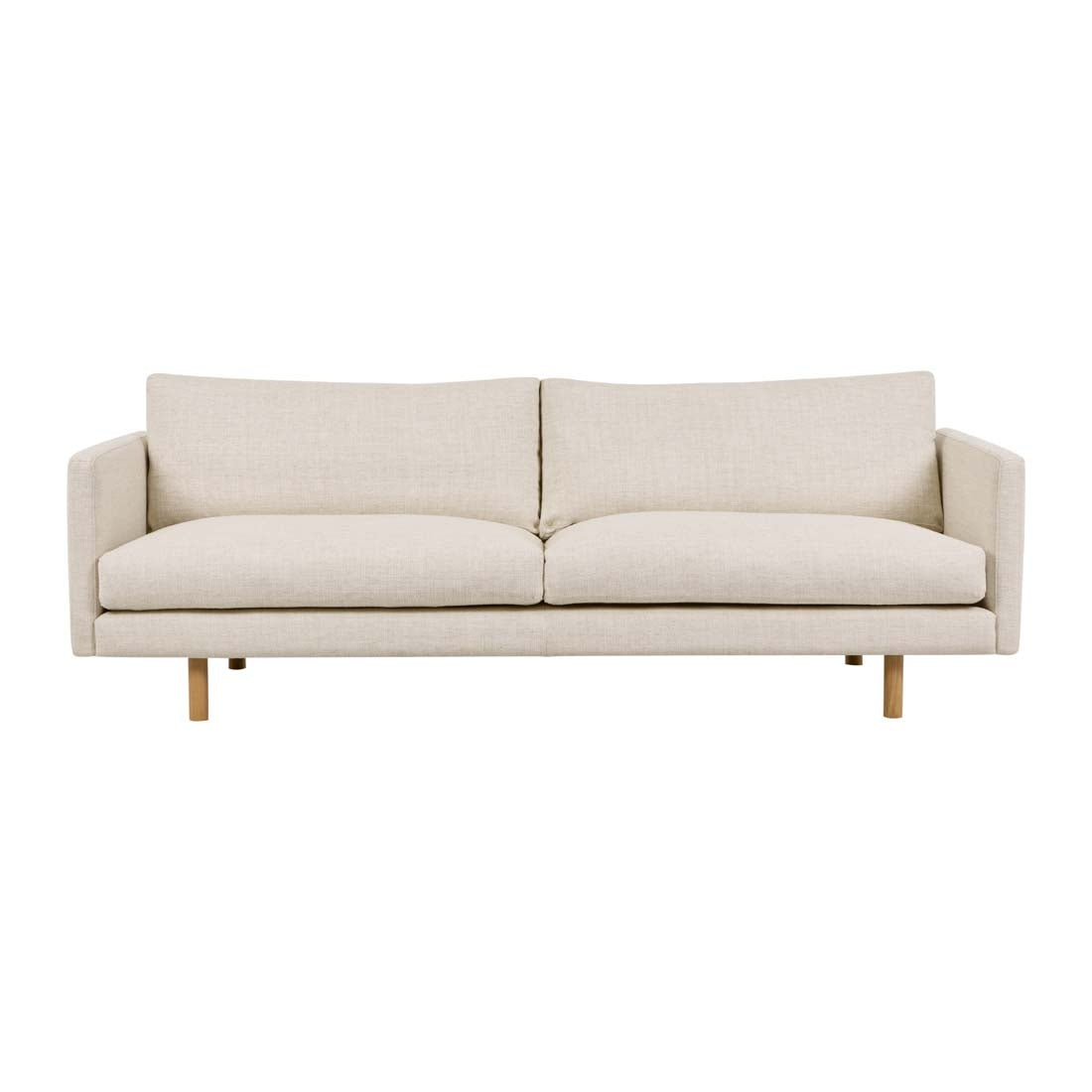 Sketch Base 3 Seater Sofa - Oatmeal - Light Oak