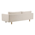 Sketch Base 3 Seater Sofa - Oatmeal - Light Oak