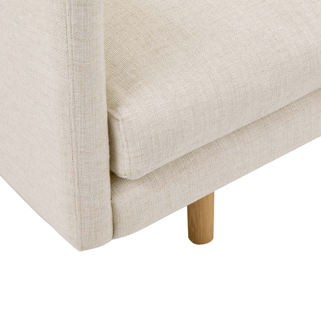 Sketch Base 3 Seater Sofa - Oatmeal - Light Oak