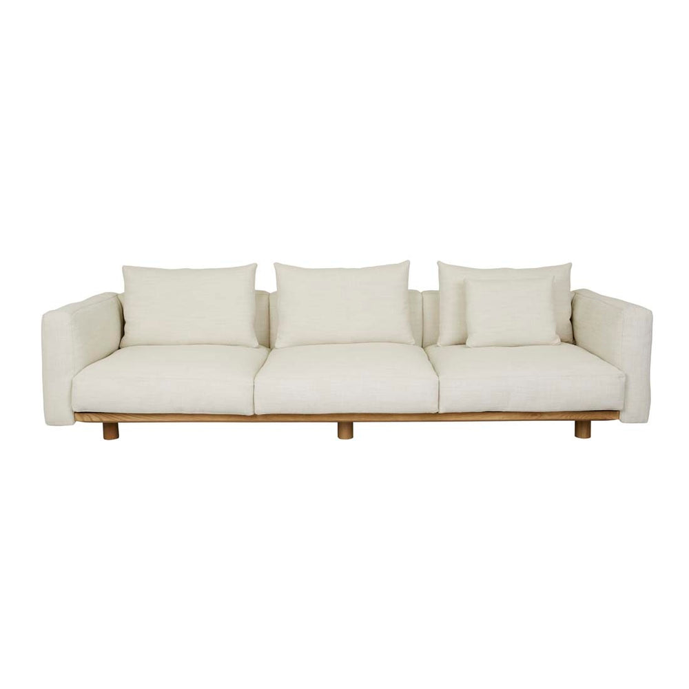 Tolv Islet 4 Seat Sofa - Gesso - Light Oak