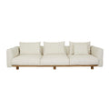 Tolv Islet 4 Seat Sofa - Gesso - Light Oak