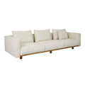 Tolv Islet 4 Seat Sofa - Gesso - Light Oak