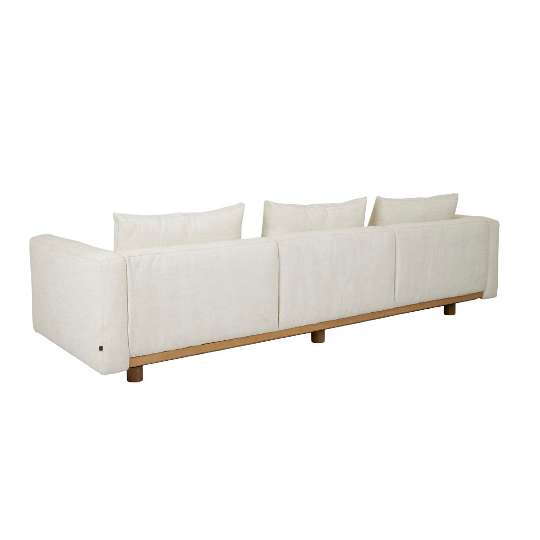 Tolv Islet 4 Seat Sofa - Gesso - Light Oak