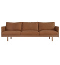 Tolv Pensive 3 Seater Sofa - Camel - Light Oak