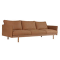 Tolv Pensive 3 Seater Sofa - Camel - Light Oak