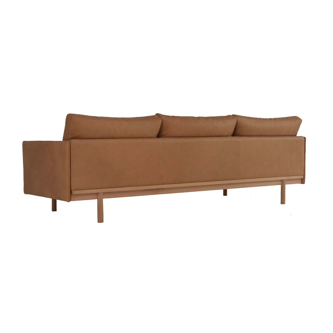 Tolv Pensive 3 Seater Sofa - Camel - Light Oak