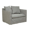 Vittoria Slip Cover Sofa Chair - Washed Smoke