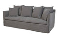 Vittoria Slip Cover 3 Seater Sofa - Washed Smoke