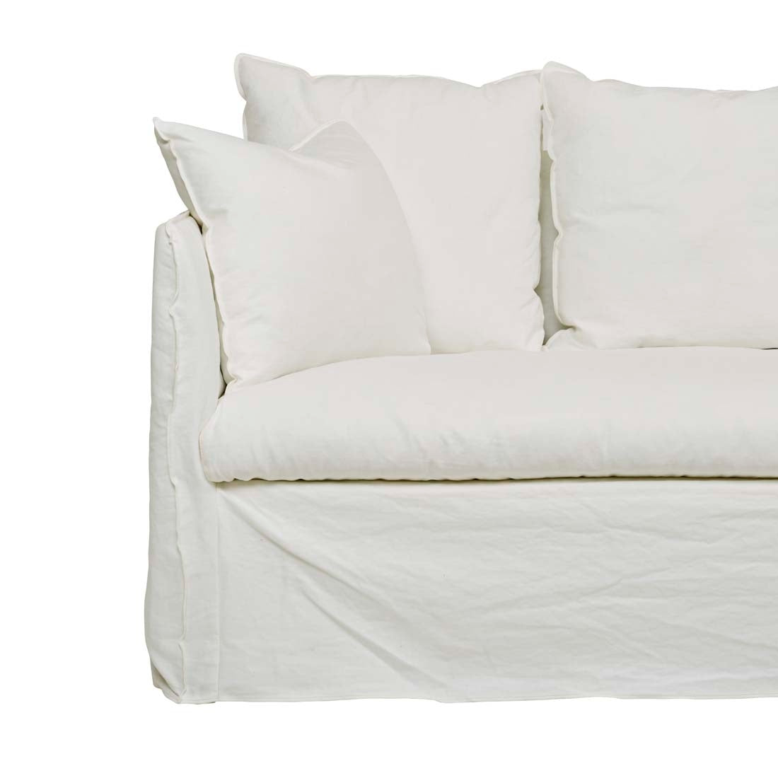 Vittoria Slip Cover 3 Seater Sofa - Milk