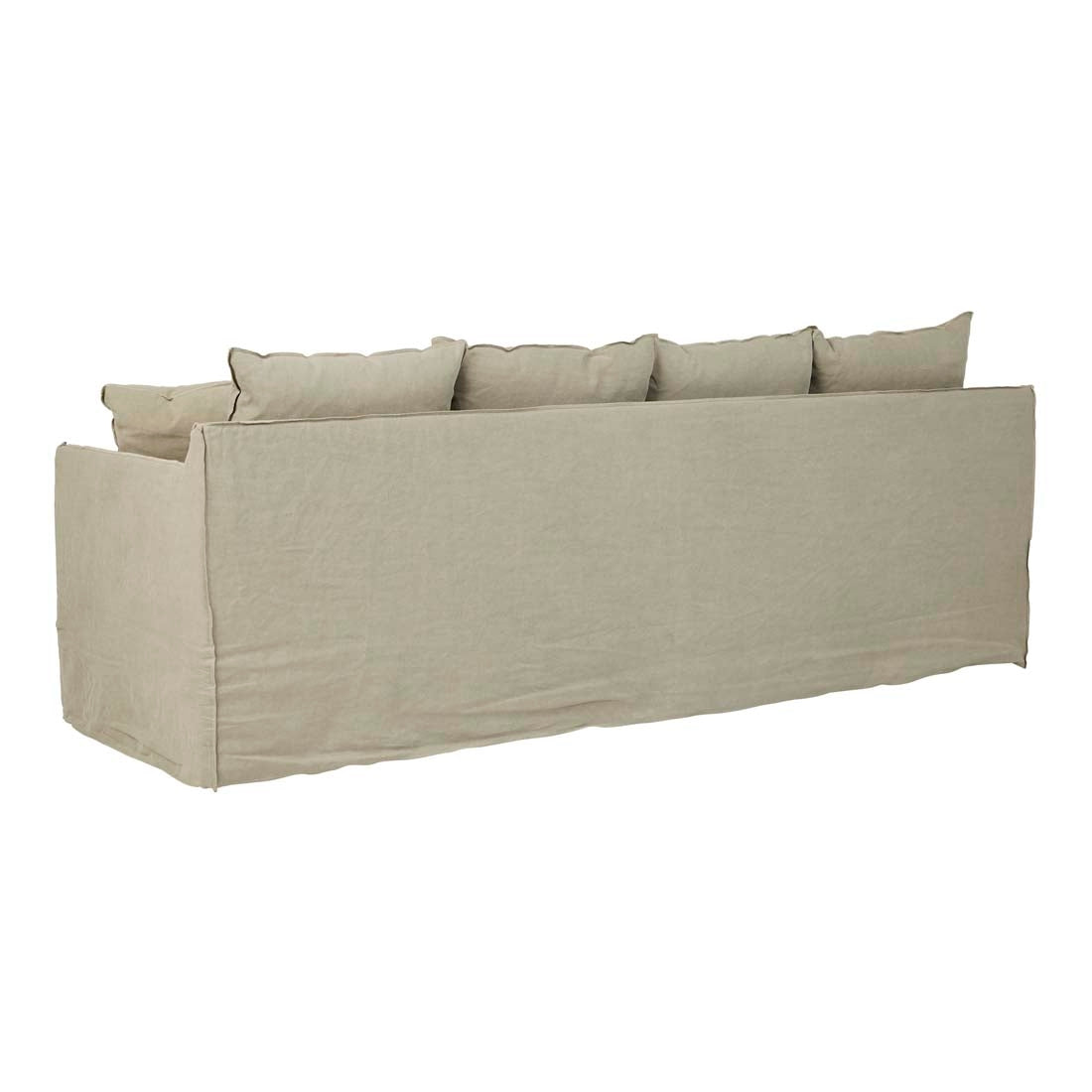 Vittoria Slip Cover 4 Seater Sofa - Olive Linen