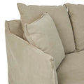 Vittoria Slip Cover 4 Seater Sofa - Olive Linen