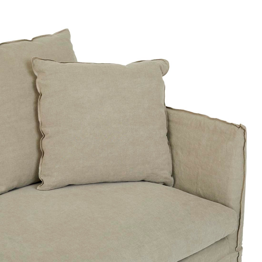 Vittoria Slip Cover 4 Seater Sofa - Olive Linen