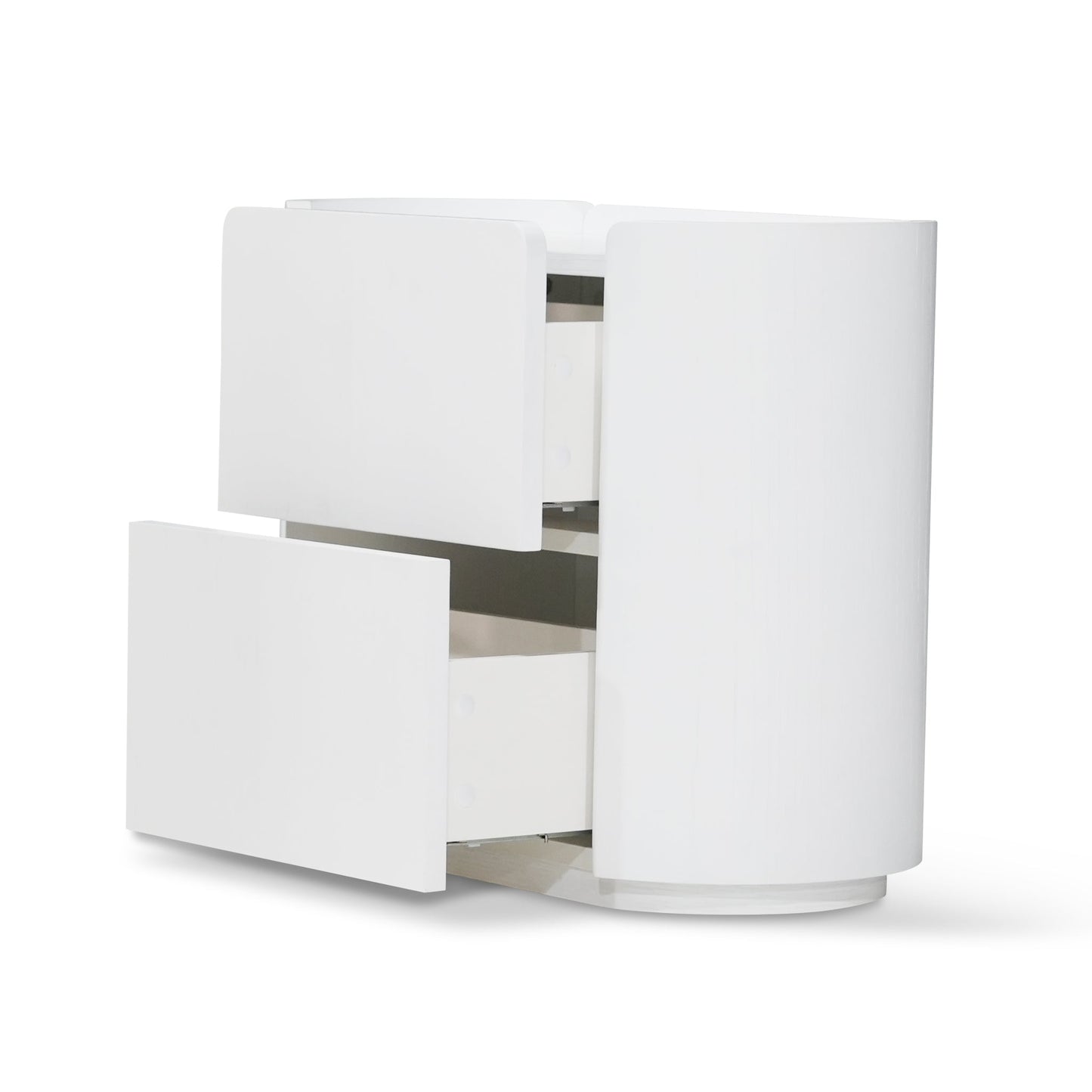 Arnar 60cm Bedside Table - White Oak