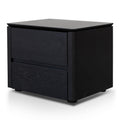 Norris Bedside Table - Black Oak Veneer