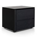 Norris Bedside Table - Black Oak Veneer