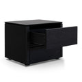 Norris Bedside Table - Black Oak Veneer