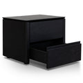 Norris Bedside Table - Black Oak Veneer