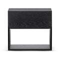 Lonny Oak Bedside Table - Black