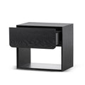 Lonny Oak Bedside Table - Black