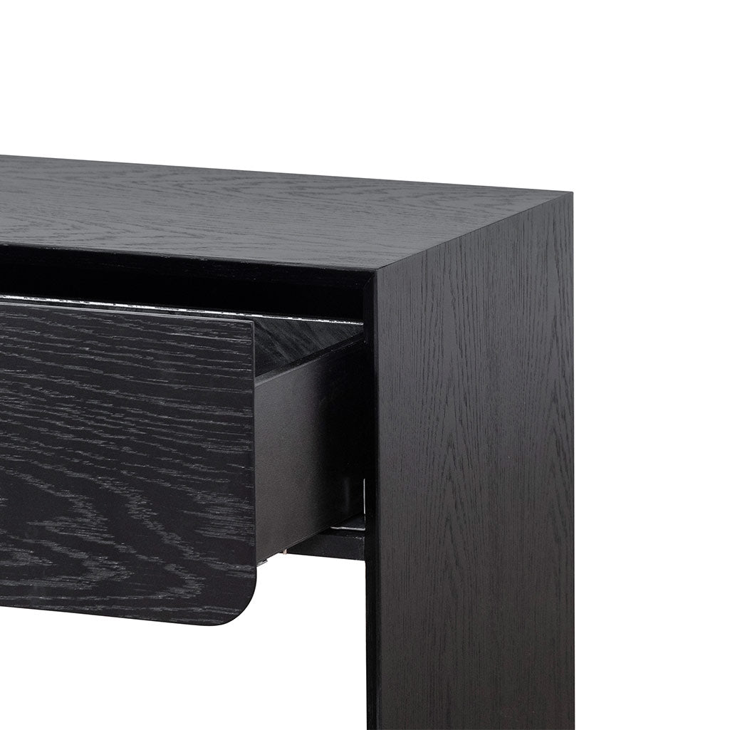 Lonny Oak Bedside Table - Black