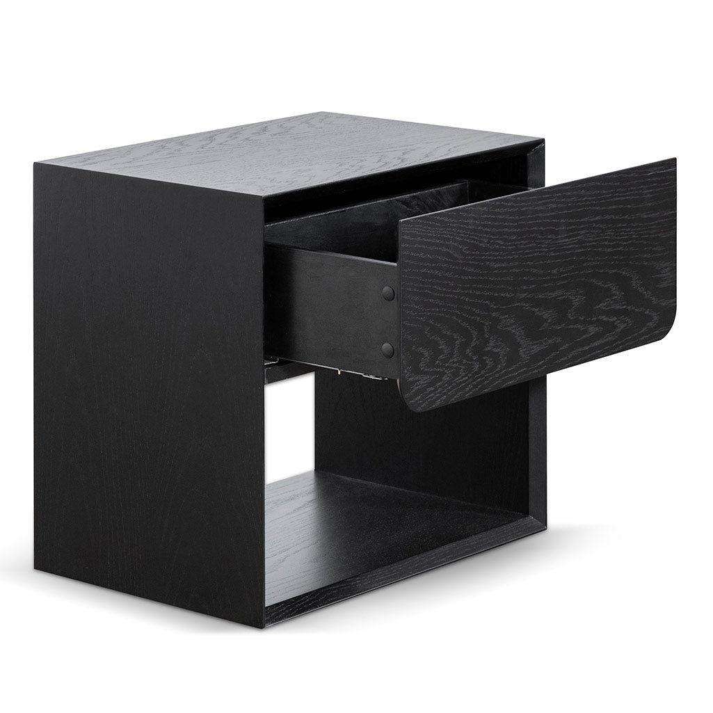 Lonny Oak Bedside Table - Black