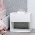 Lonny Oak Bedside Table - White