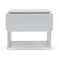 Lonny Oak Bedside Table - White